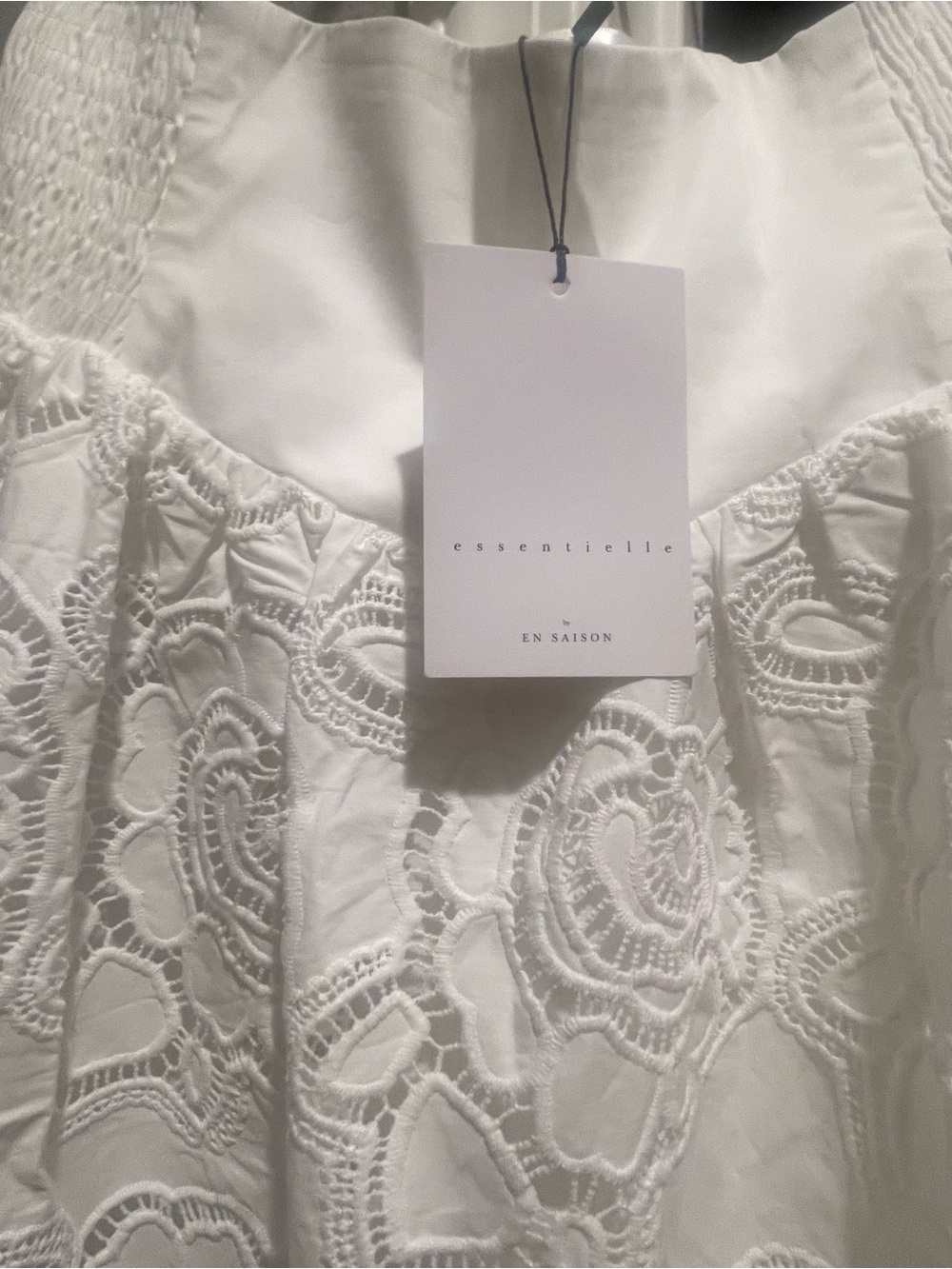 NWT Cream Lace Drop Waist Midi Skirt - Picture 3 of 3